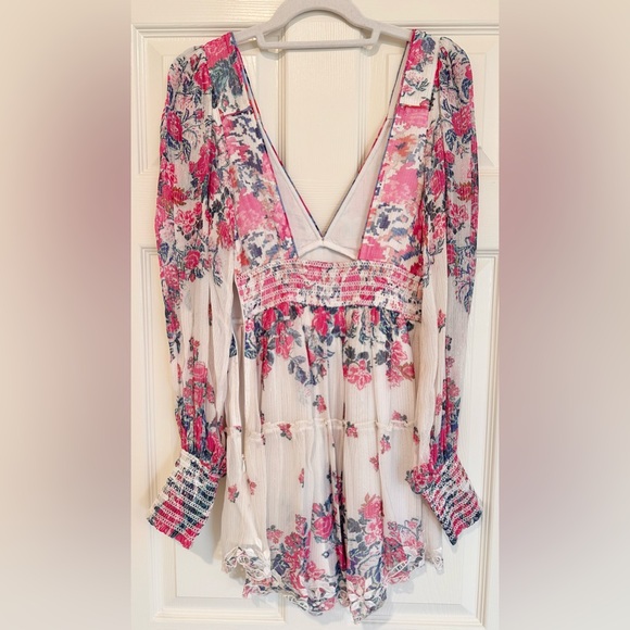 Hemant & Nandita Floral Long Sleeve Mini Dress – Size S - Picture 4 of 5